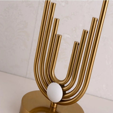 Iron and Fabric Floor Lamp with Pleated Lantern Shade