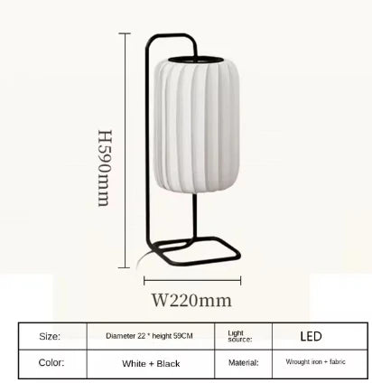Fabric Lantern Pendant Light with Vertical Lantern Form