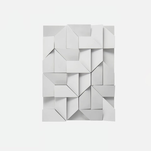 Wall Light with Geometric Aluminum Relief and Integrated LED