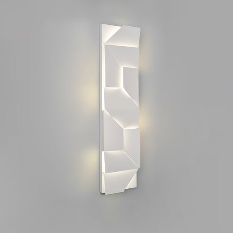 Wall Light with Geometric Aluminum Relief and Integrated LED