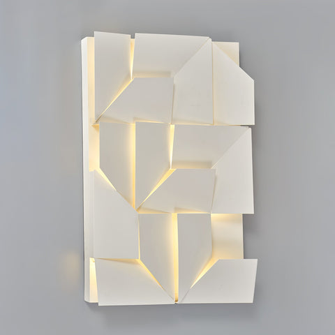 Wall Light with Geometric Aluminum Relief and Integrated LED