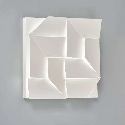 Wall Light with Geometric Aluminum Relief and Integrated LED