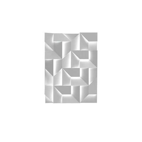 Wall Light with Geometric Aluminum Relief and Integrated LED