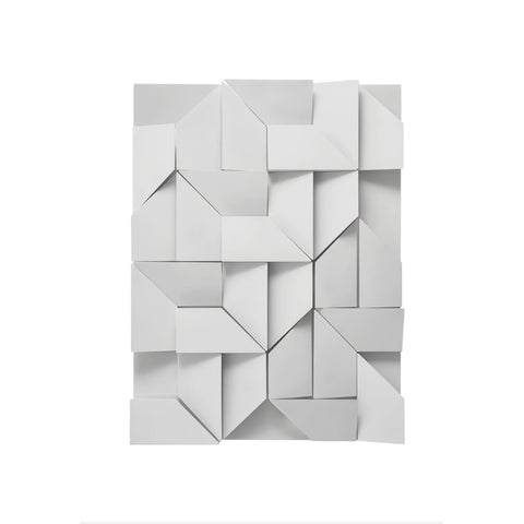Wall Light with Geometric Aluminum Relief and Integrated LED