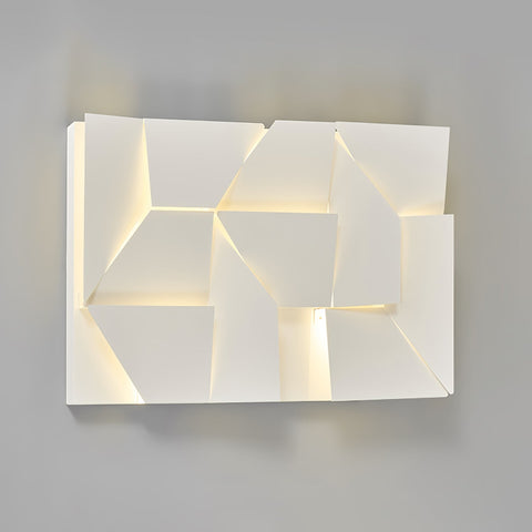 Wall Light with Geometric Aluminum Relief and Integrated LED