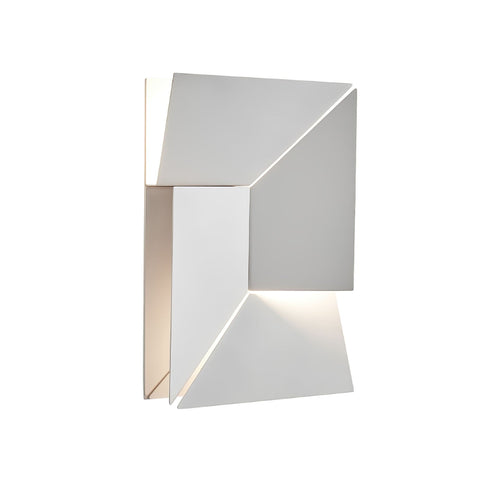 Wall Light with Geometric Aluminum Relief and Integrated LED