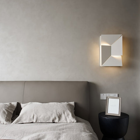 Wall Light with Geometric Aluminum Relief and Integrated LED