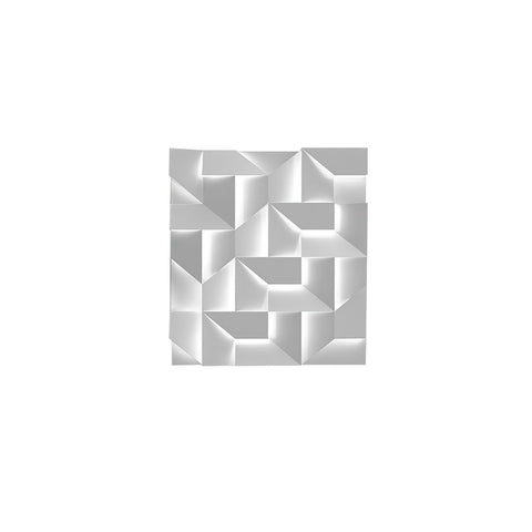 Wall Light with Geometric Aluminum Relief and Integrated LED
