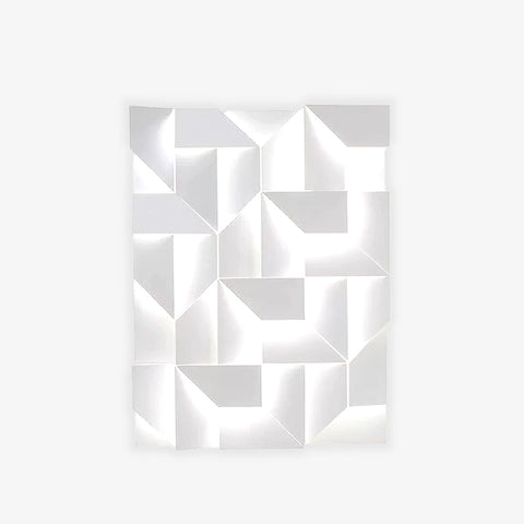 Wall Light with Geometric Aluminum Relief and Integrated LED