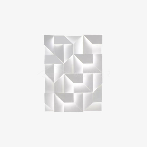 Wall Light with Geometric Aluminum Relief and Integrated LED