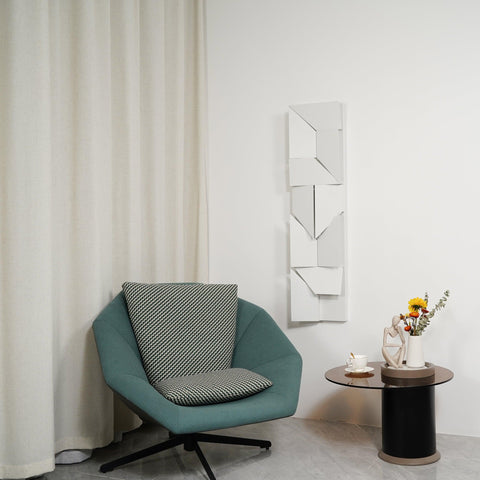Wall Light with Geometric Aluminum Relief and Integrated LED