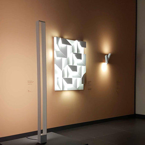 Wall Light with Geometric Aluminum Relief and Integrated LED