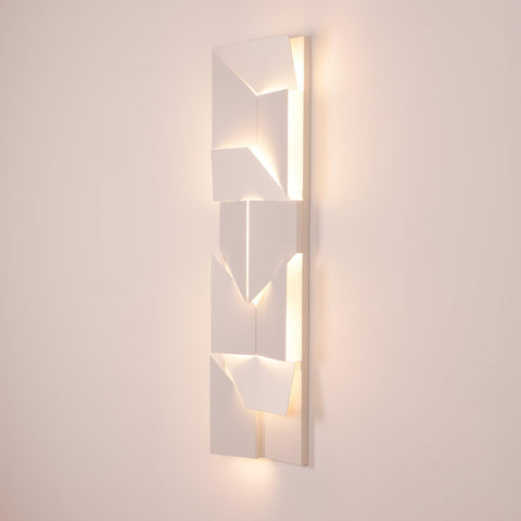 Wall Light with Geometric Aluminum Relief and Integrated LED