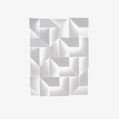 Wall Light with Geometric Aluminum Relief and Integrated LED