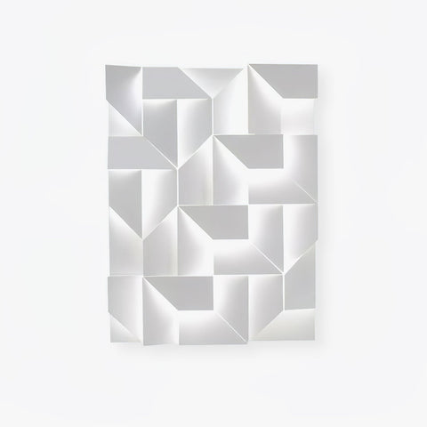 Wall Light with Geometric Aluminum Relief and Integrated LED