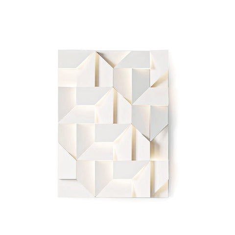 Wall Light with Geometric Aluminum Relief and Integrated LED