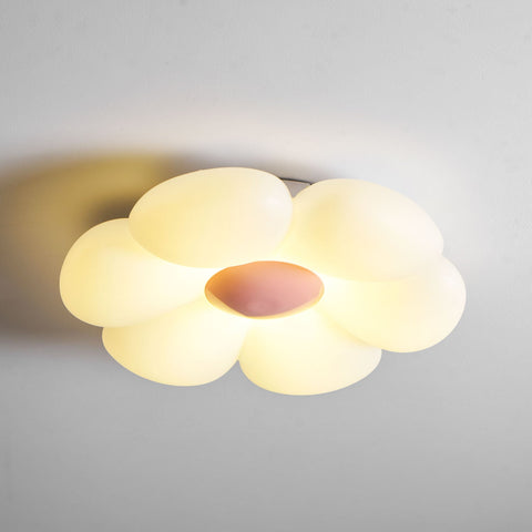 Blooming Flower Ceiling Lamp with Six-Petal Design