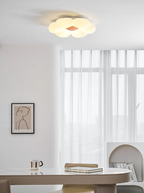 Blooming Flower Ceiling Lamp with Six-Petal Design