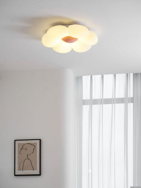 Blooming Flower Ceiling Lamp with Six-Petal Design