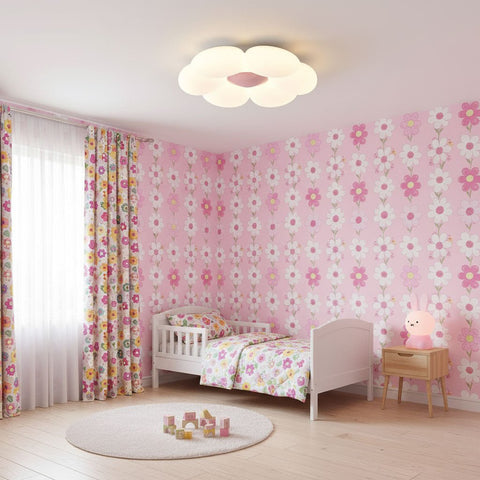 Blooming Flower Ceiling Lamp with Six-Petal Design