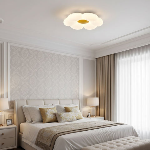 Blooming Flower Ceiling Lamp with Six-Petal Design