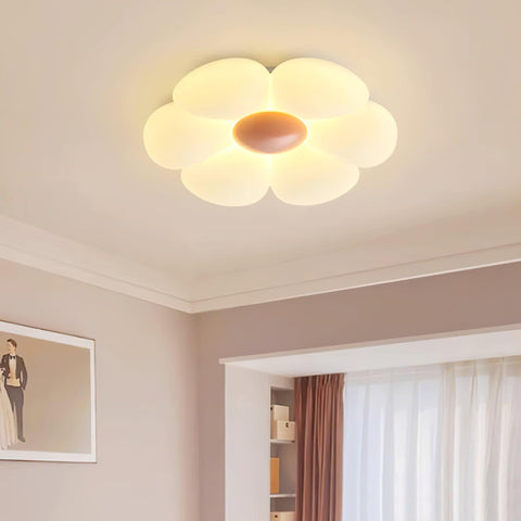 Blooming Flower Ceiling Lamp with Six-Petal Design