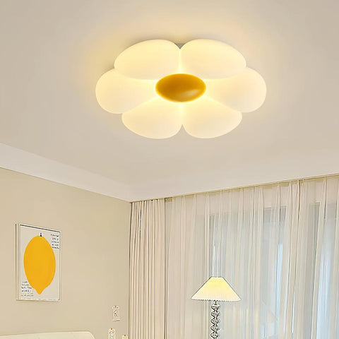 Blooming Flower Ceiling Lamp with Six-Petal Design