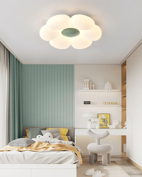 Blooming Flower Ceiling Lamp with Six-Petal Design