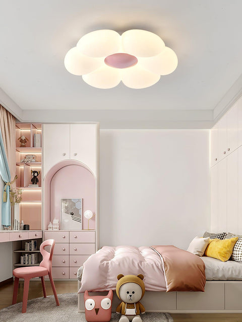 Blooming Flower Ceiling Lamp with Six-Petal Design