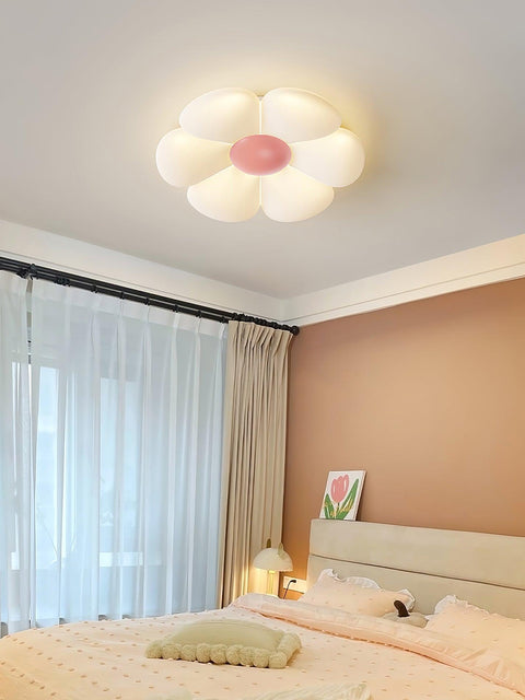 Blooming Flower Ceiling Lamp with Six-Petal Design