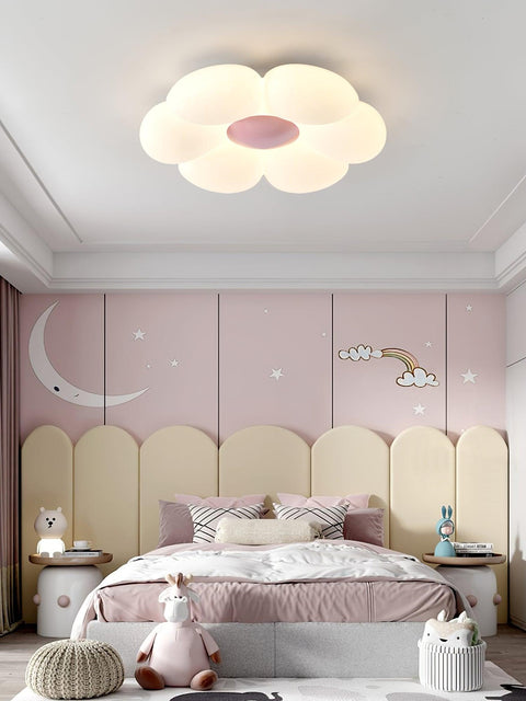 Blooming Flower Ceiling Lamp with Six-Petal Design