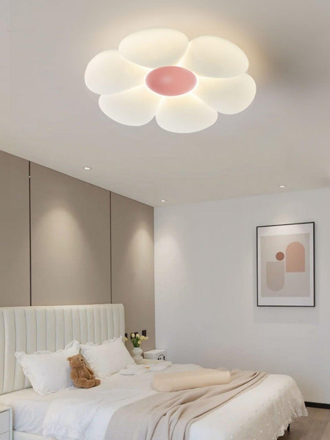 Blooming Flower Ceiling Lamp with Six-Petal Design