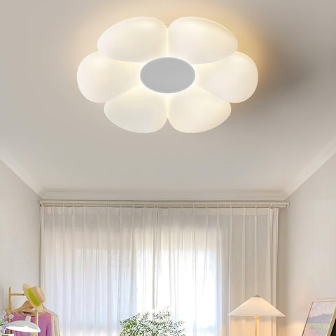 Blooming Flower Ceiling Lamp with Six-Petal Design