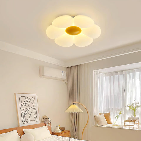 Blooming Flower Ceiling Lamp with Six-Petal Design