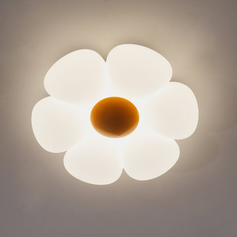 Blooming Flower Ceiling Lamp with Six-Petal Design