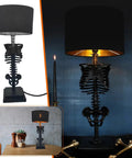 Gothic Skeleton Table Lamp with Sculptural Base — product view