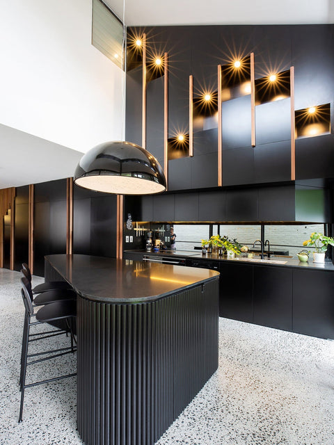 Pendant Light with Dome Shade and Sculpted Floral Interior