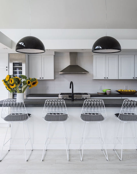 Pendant Light with Dome Shade and Sculpted Floral Interior
