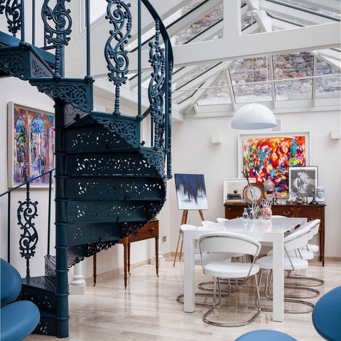 Pendant Light with Dome Shade and Sculpted Floral Interior