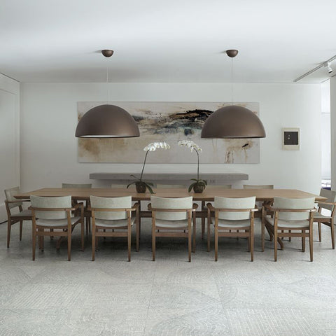Pendant Light with Dome Shade and Sculpted Floral Interior