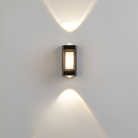 Rectangular LED Outdoor Wall Light with Up-and-Down Glow for Patios