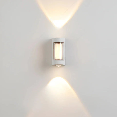 Rectangular LED Outdoor Wall Light with Up-and-Down Glow for Patios