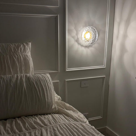 Wall Light with Round Glass Shade