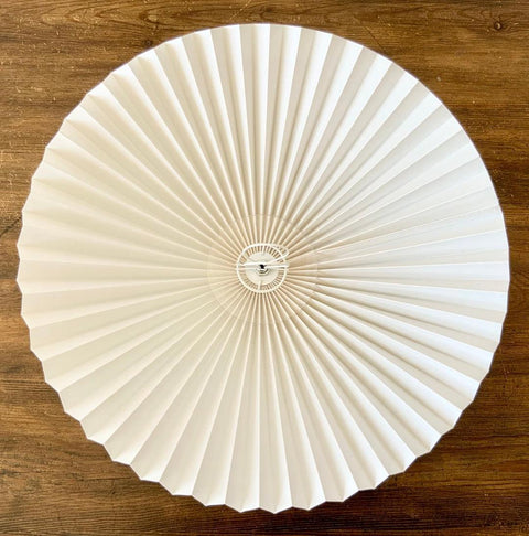 Squiggle Table Lamp with Pleated Shade and Wavy Stem