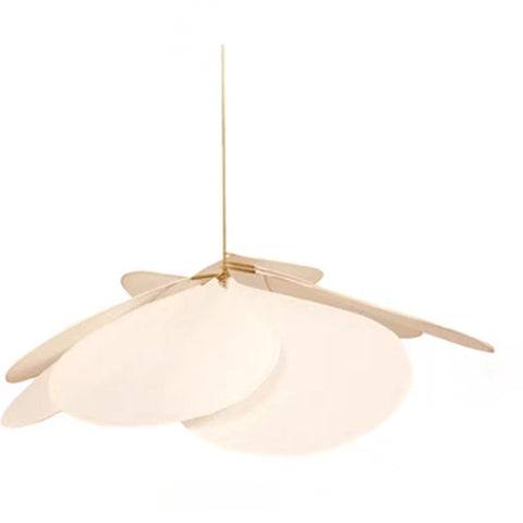 Flower Petal Pendant Light with Woven Fabric Shade for Modern Interiors