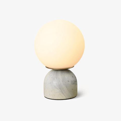 Sylas Marble Table Lamp with Frosted Glass Globe