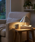 Rechargeable Metal Table Lamp with Touch Dimming and Cone Shade — product view