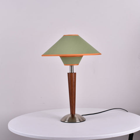 Talonwood Table Lamp with Wood Base and Fabric Shade