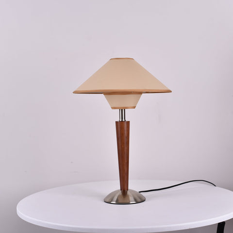 Talonwood Table Lamp with Wood Base and Fabric Shade