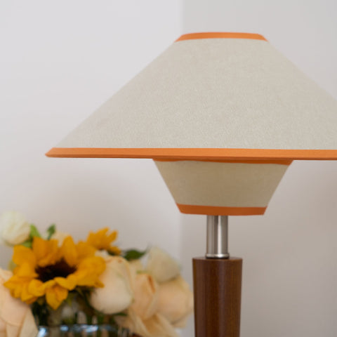 Talonwood Table Lamp with Wood Base and Fabric Shade